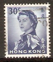 Hong Kong 1962 30c Deep grey-blue. SG201.